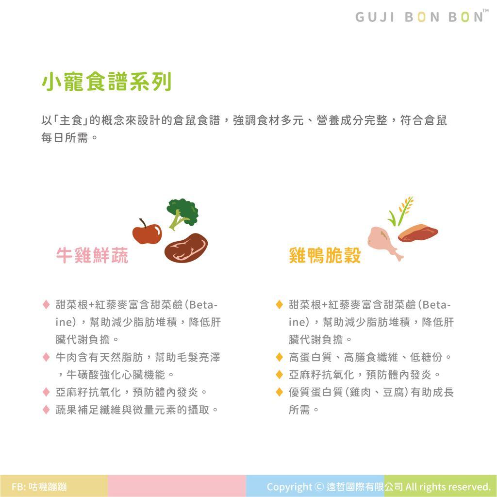🆕台灣Gujibonbon 咕嘰蹦蹦 ✦小寵食譜✦ 雞鴨脆穀 20g