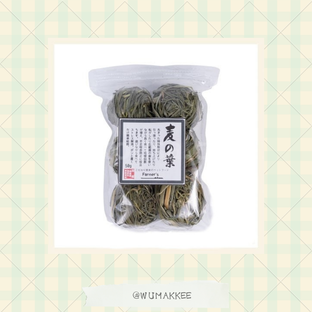 日本產 牧草専門農場 MAKITA 小麥草の草團子 50g