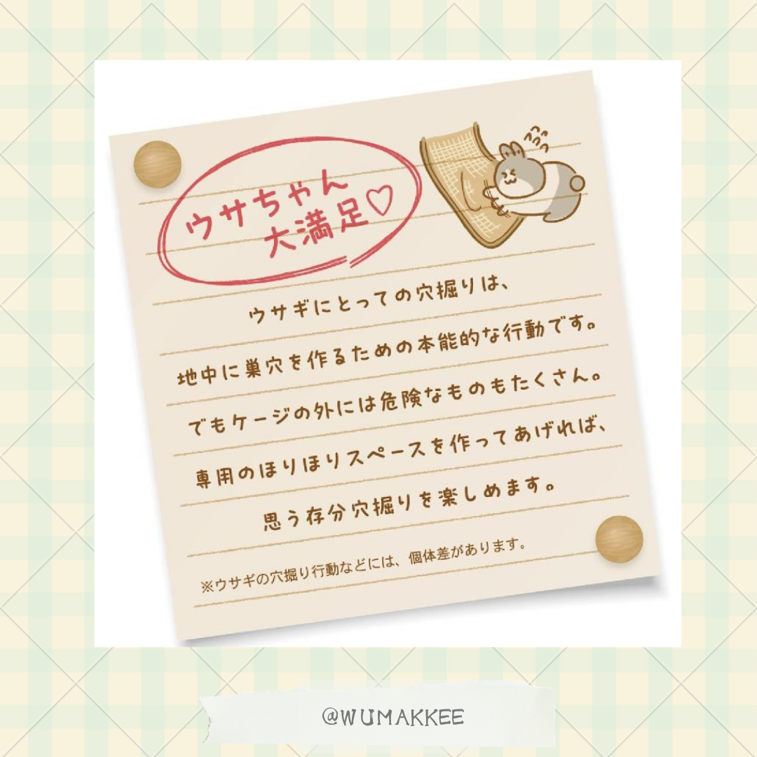 日本 Mini Animan 兔兔の全天然雙面多功能挖掘墊