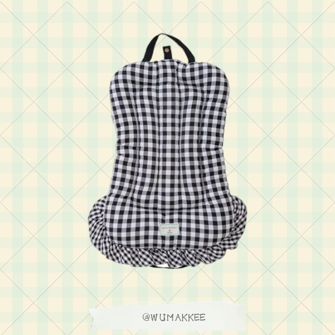 日本 tassu 復古格子 (Retoro Gingham) 系列 - 寵物推車靚墊