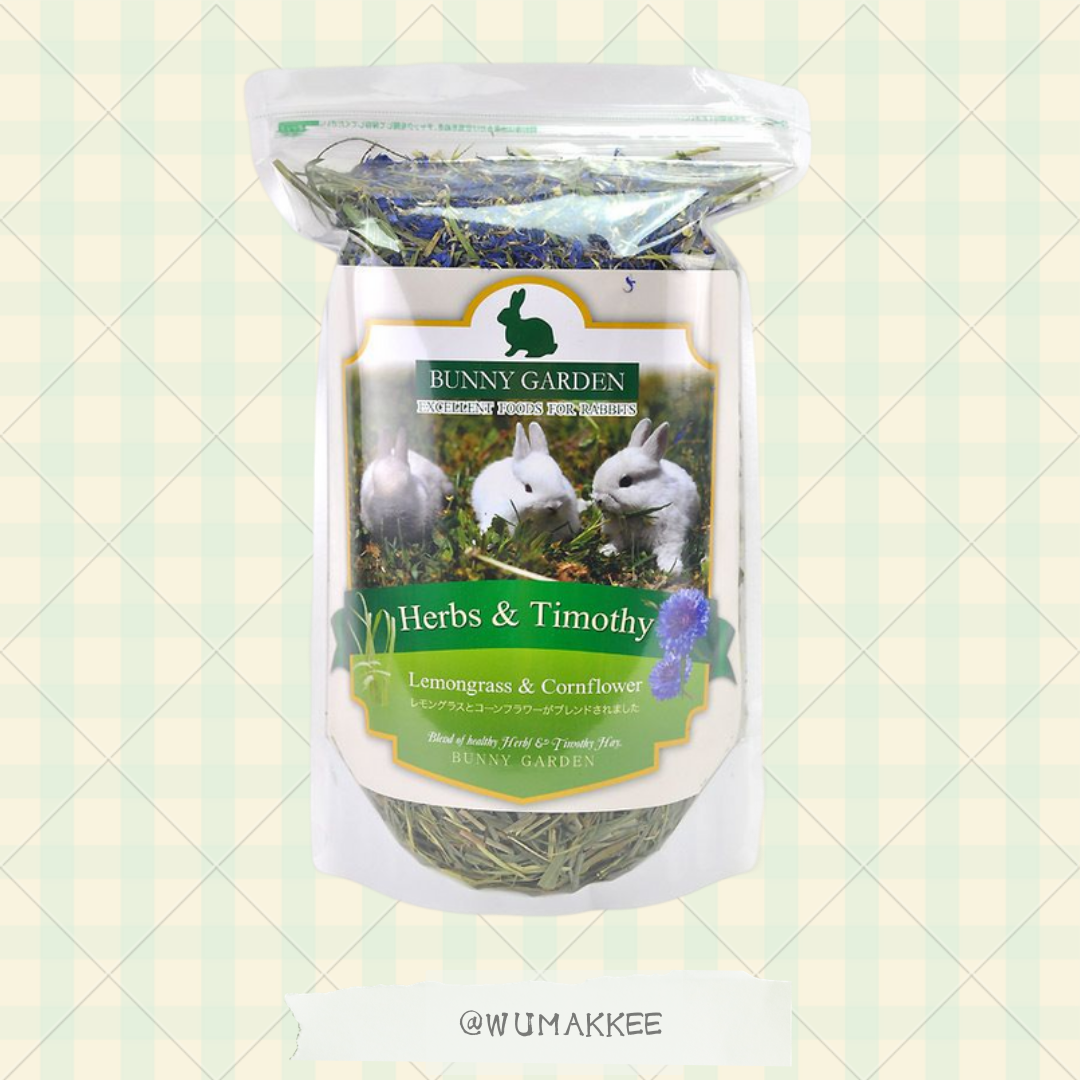 日本 Bunny Garden 香草牧草系列 - 檸檬草 & 矢車菊 200g