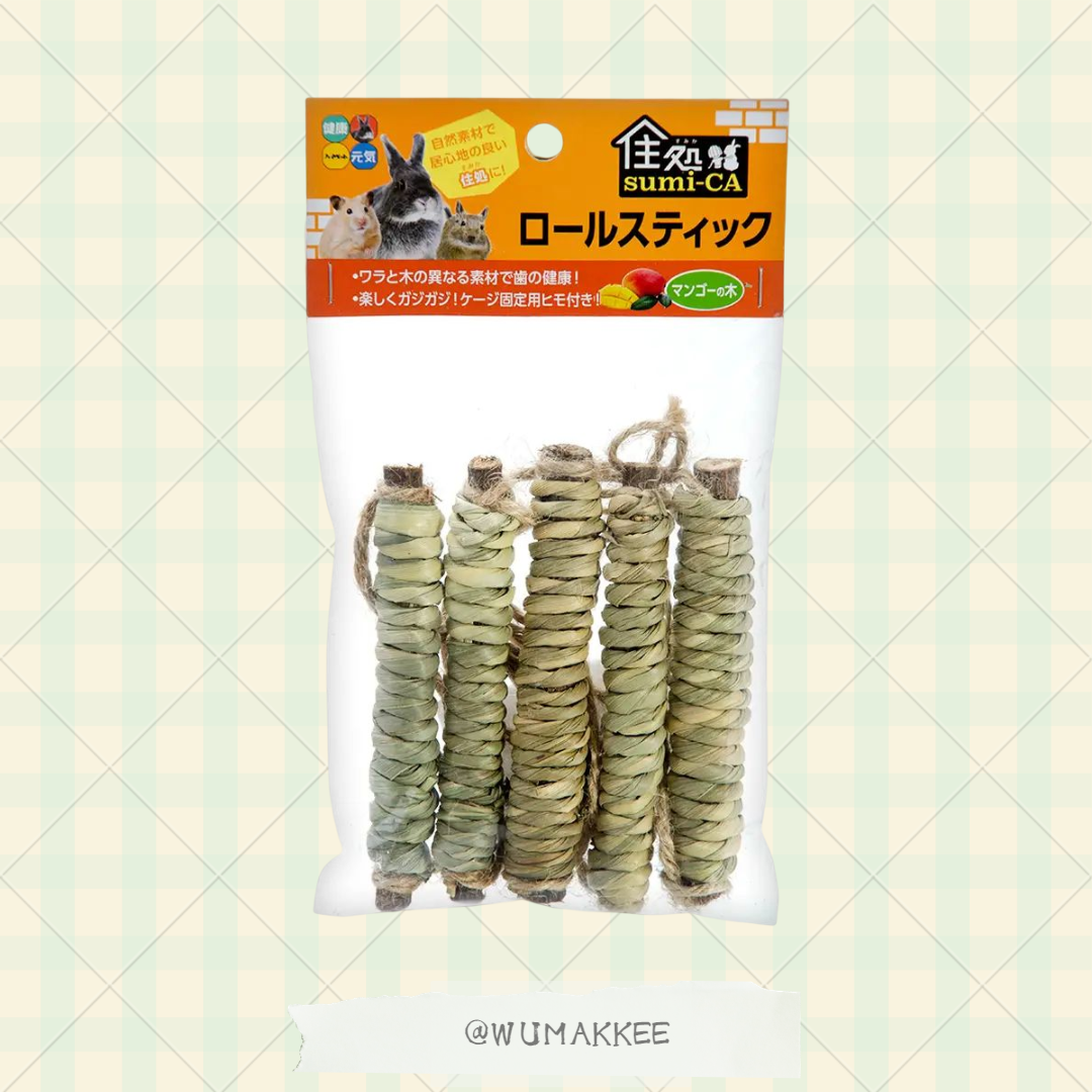 日本 Hipet sumi-CA系列 芒果木草織卷棒 (5枝裝)